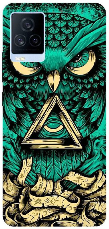 THE NARAYANA COLLECTIONS Back Cover for IQOO 7  (Green, Beige, Hard Case, Pack of: 1)