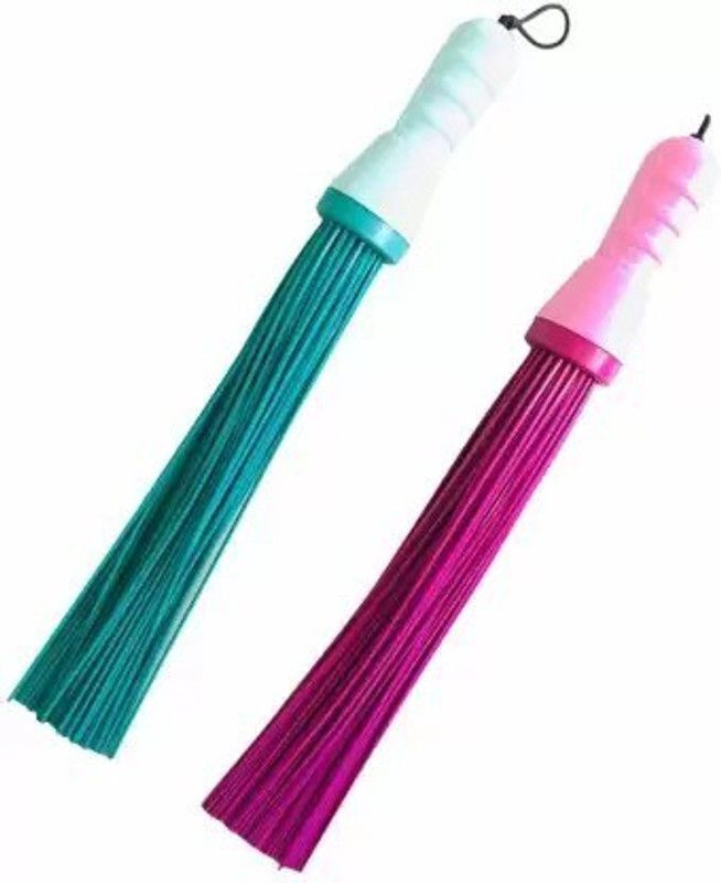 Denzcart Plastic Broom  (Multicolor, 2 Units)
