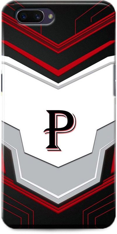 Afterglow Back Cover for Realme C1 P, P LETTER, P NAME, P ALPHABET, ALPHABET  (Multicolor, Shock Proof, Pack of: 1)