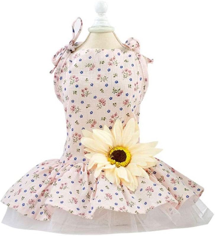 Emily Pets Frock for Dog, Cat  (Yellow)