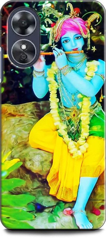 WallCraft Back Cover for OPPO A17, CPH2477 KRISHNA, LORD, KRISHANJI, GOD, KRISHN KANHIYA  (Multicolor, Dual Protection, Pack of: 1)