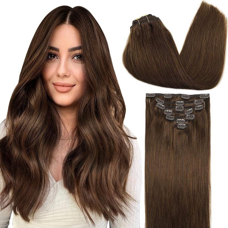 Osking Real Human Extensions Extension 28 inch Clip On 100 grams 7 pieces Extension Hair Extension