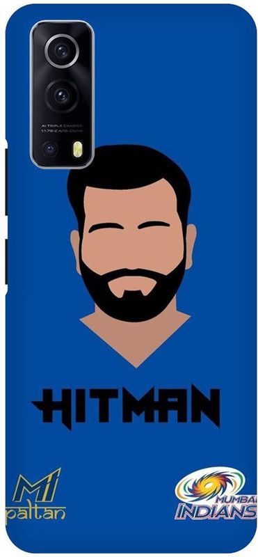 THE NARAYANA COLLECTIONS Back Cover for IQOO Z3- V2073A-ROHIT,HITMAN,MUMBAI,INDIANS,IPL  (Multicolor, Hard Case, Pack of: 1)