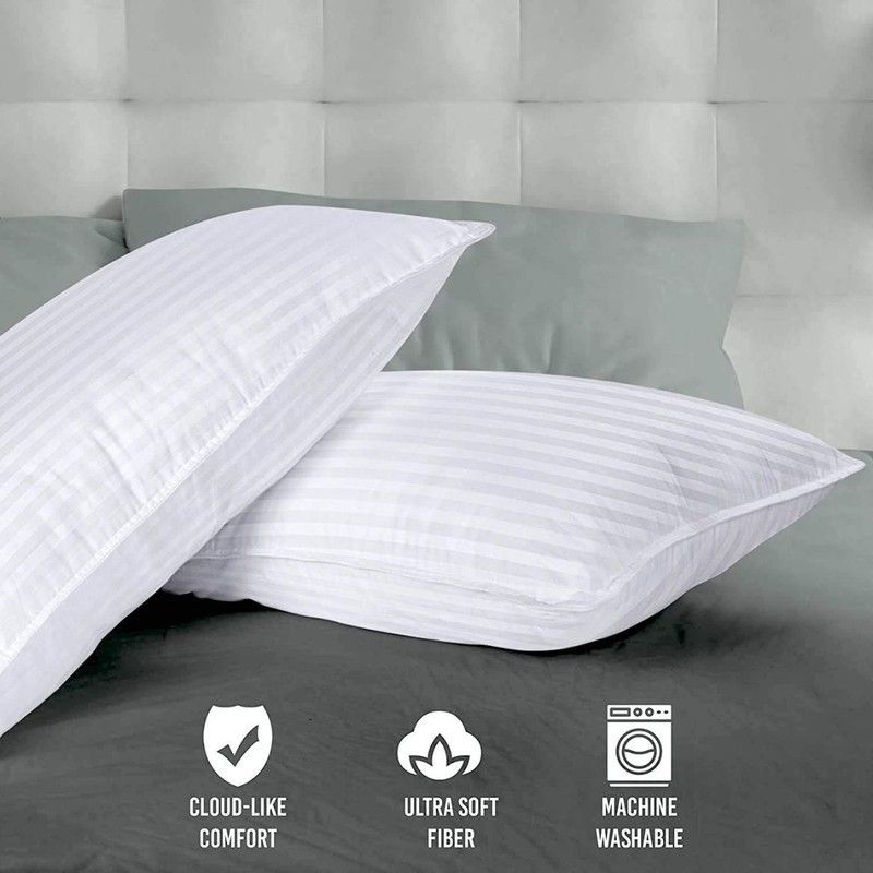 Premium Foam Solid Baby Pillow Pack of 2  (White)