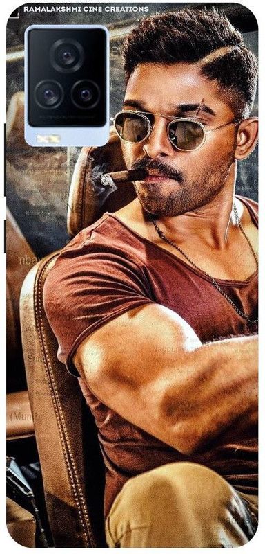 THE NARAYANA COLLECTIONS Back Cover for IQOO 7- V2049A-MALLU,ALLU,ARJUN,TELUGU,HERO  (Multicolor, Hard Case, Pack of: 1)