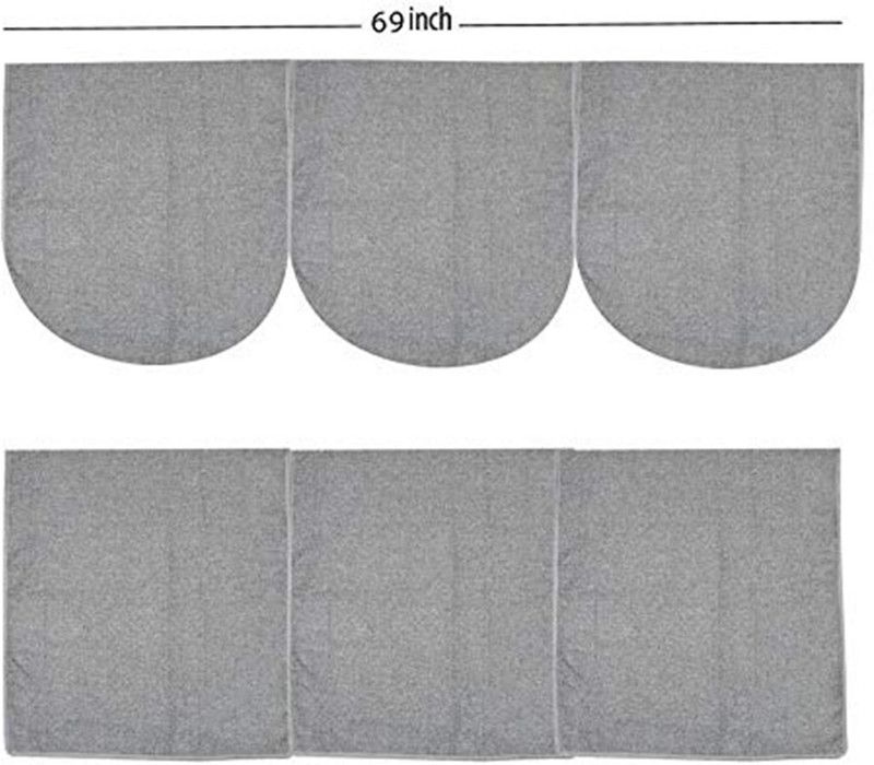 TANLOOMS Plain Jute Silver Plain Jute Sofa Cover (Silver Set of 6 Pcs for 5 Seater Sofa) Sofa Fabric  (Silver 1.75 m)