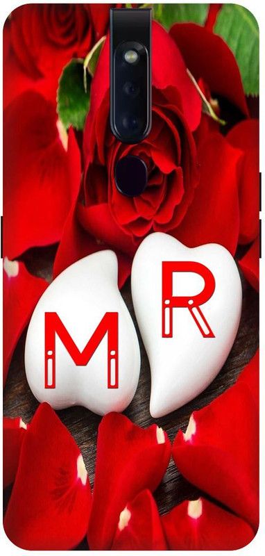 JUGGA Back Cover for OPPO F11 Pro, CPH1969, M LOVES R NAME,M NAME, R LETTER, ALPHABET,M LOVE R NAME  (Red, Hard Case, Pack of: 1)