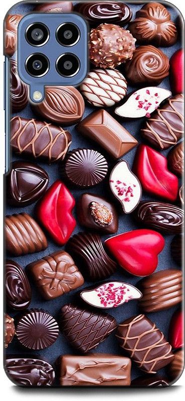 WallCraft Back Cover for SAMSUNG Galaxy M33 5G CHOCOLATE, CANDY, LOVE, HEART  (Multicolor, Dual Protection, Pack of: 1)