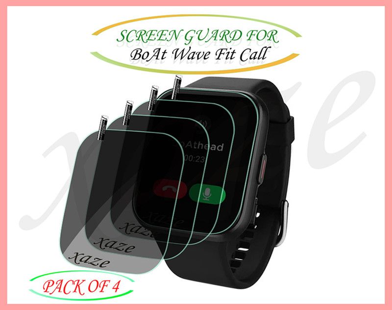 XAZE Screen Guard for boAt Wave Fit Call Smartwatch  (Pack of 4)