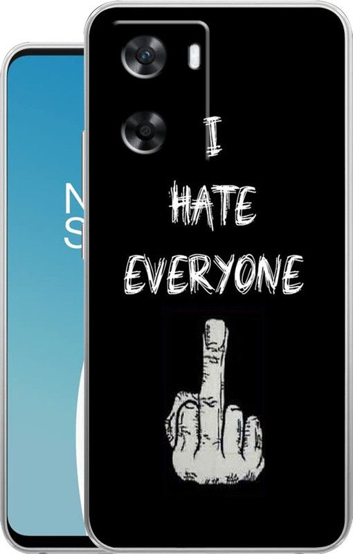Selfless Back Cover for OnePlus Nord N20 SE  (Black, White, Dual Protection, Silicon, Pack of: 1)