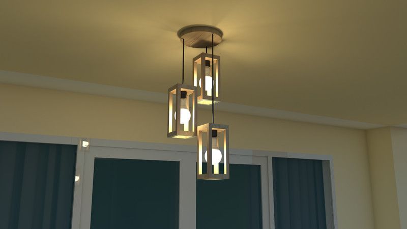 WOODSTREAM WTL-46 Pendants Ceiling Lamp  (Yellow)