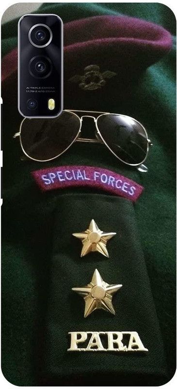 THE NARAYANA COLLECTIONS Back Cover for IQOO Z3- V2073A-ARMY,STAR,LOVER,FOJI,ATTITUDE  (Multicolor, Hard Case, Pack of: 1)