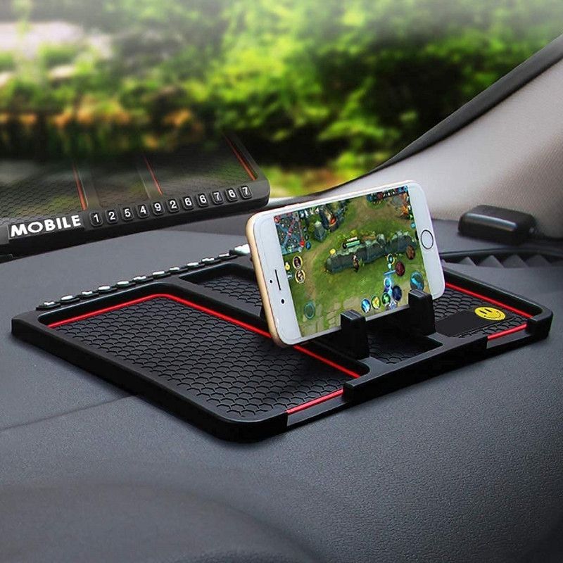 ALORNIKA Car Mobile Holder for Dashboard  (Black)
