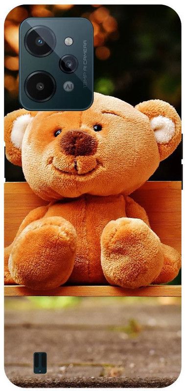 Zaplab Back Cover for Realme C31, RMX3501, Love Teddy Beer Printed Back Cover  (Multicolor, Hard Case, Pack of: 1)