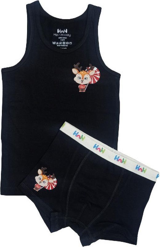 Boys Casual Vest Brief  (Black)