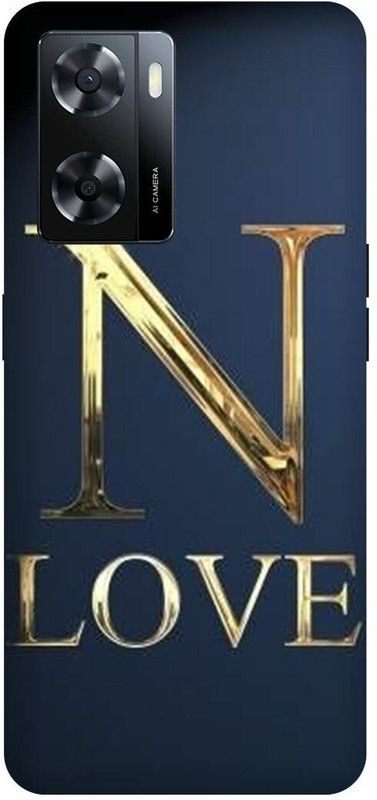 Dimora Back Cover for OPPO A57, N LETTER ALPHABET LOVE NAME  (Multicolor, Hard Case, Pack of: 1)