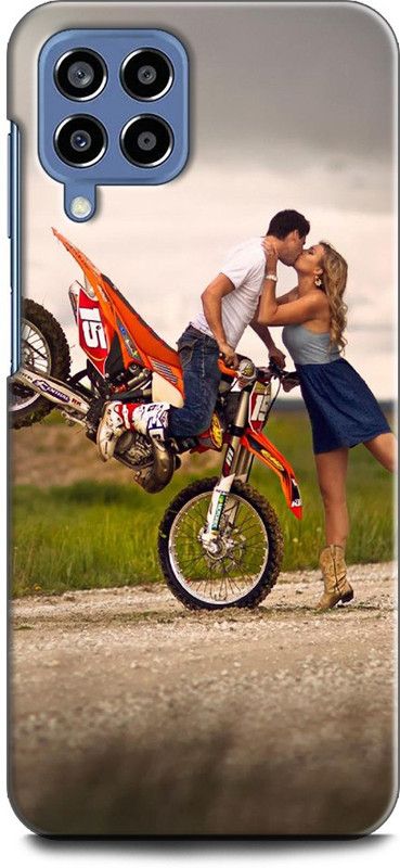 WallCraft Back Cover for SAMSUNG Galaxy M33 5G BIKE, SUPERBIKE, BIKE LOVER, LOVE, GIRL AND BOY, CLASSIC  (Multicolor, Dual Protection, Pack of: 1)