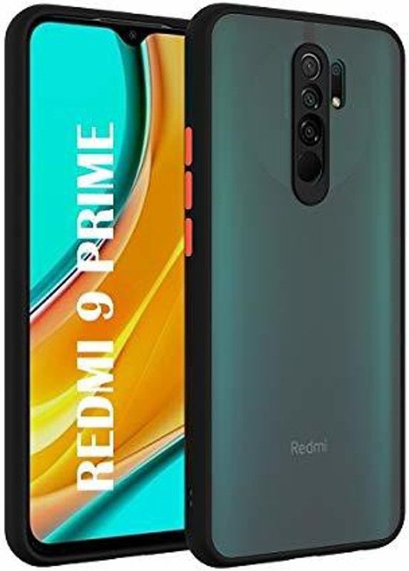 mamani Back Cover for Redmi 9 prime (Black)  (Black, Camera Bump Protector, Silicon)
