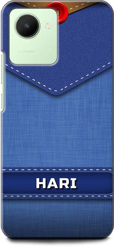WallCraft Back Cover for Realme C30, RMX3581 HARI NAME, H LETTER, BLUE, JEANS, ALPHABET, DESIGN  (Multicolor, Dual Protection, Pack of: 1)