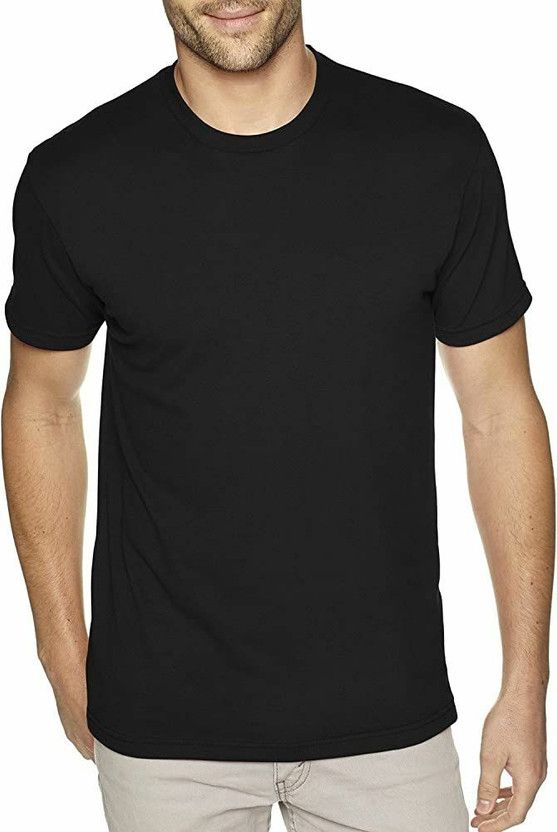 Men Solid Round Neck Reversible Cotton Blend Black T-Shirt