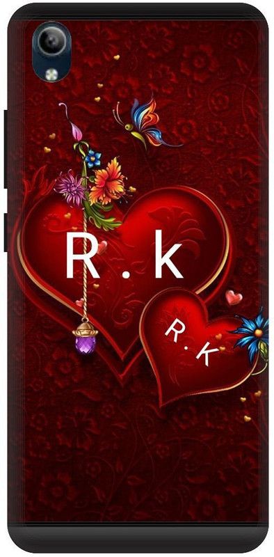 PHONE WALEY.COM Back Cover for VIVO Y90 , VIVO 1908 ,RK, R LOVES K, NAME, RK Love, Printed Back Cover  (Red, Hard Case, Pack of: 1)