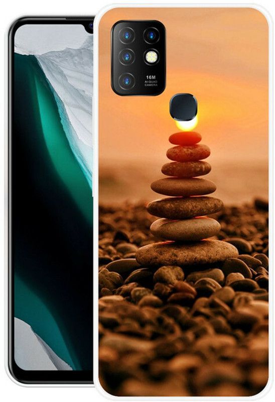 AJM Back Cover for INFINIX-HOT-10  (Multicolor, Flexible, Silicon, Pack of: 1)