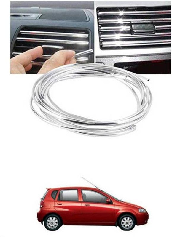 FKOK Car-Decorative Chrome Car beeding For Aveo U-VA Car Beading Roll For Bumper, Door, Window  (5 m)