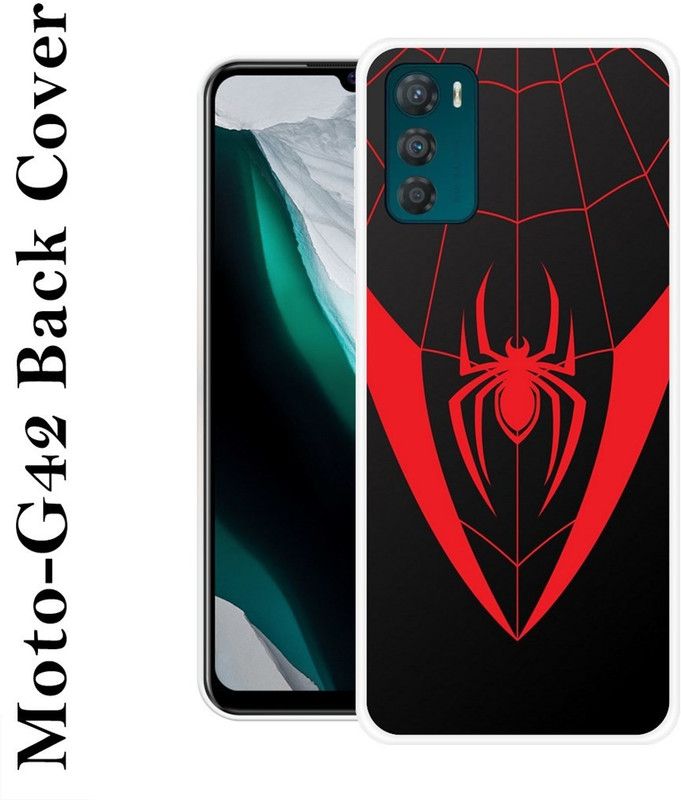 JATLAND Back Cover for Motorola Moto G42  (Black, Red, Grip Case, Silicon, Pack of: 1)