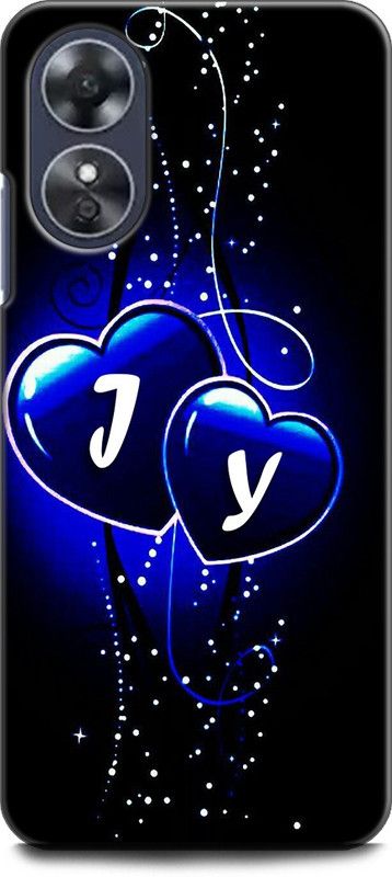 WallCraft Back Cover for OPPO A17, CPH2477 J Y, J LOVES Y, NAME, ALPHABET, JY LOVE, HART, BLUE  (Multicolor, Dual Protection, Pack of: 1)