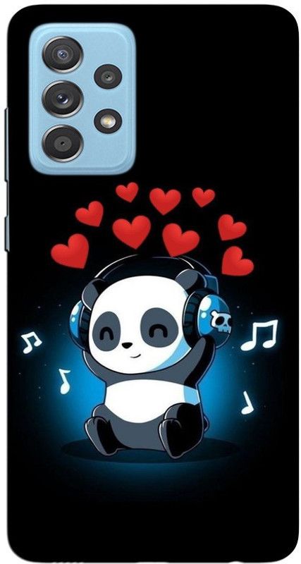 CROKIAN Back Cover for Samsung Galaxy A52s,Samsung Galaxy A52 Panda Back Cover  (Black, Hard Case, Pack of: 1)
