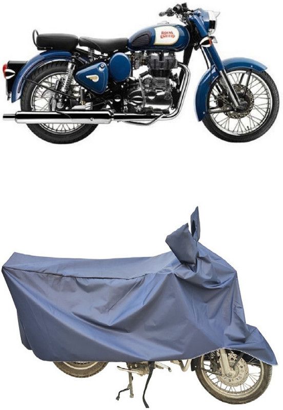 Gubbins Waterproof Two Wheeler Cover for Royal Enfield  (Bullet 350, Blue)