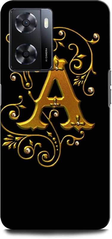 GRAFIQE Back Cover for OPPO A57 New A, A LETTER, A ALPHABET, A NAME  (Multicolor, Shock Proof, Pack of: 1)