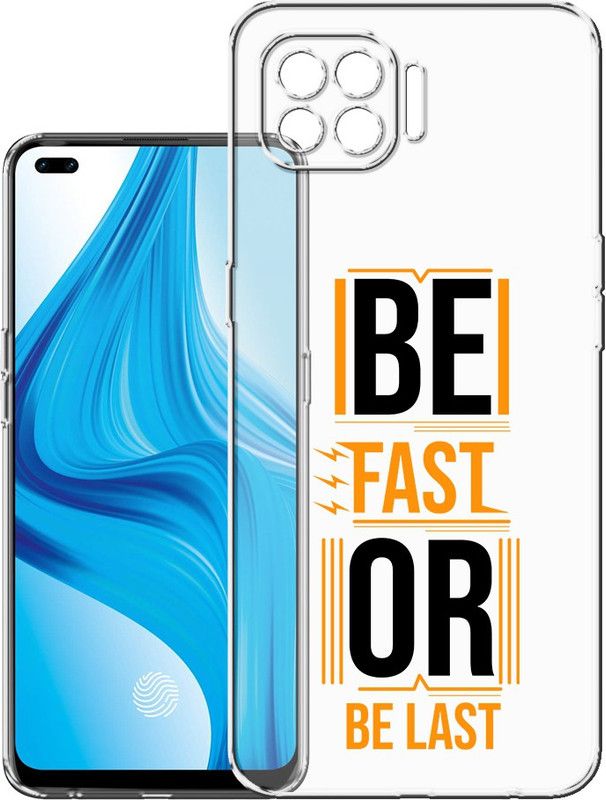 HANIRY Back Cover for Oppo F17 Pro / CPH2119 mobile cover | BE FAST BE LAST TEXT | Designer | PNG_78  (Multicolor, Flexible, Silicon, Pack of: 1)