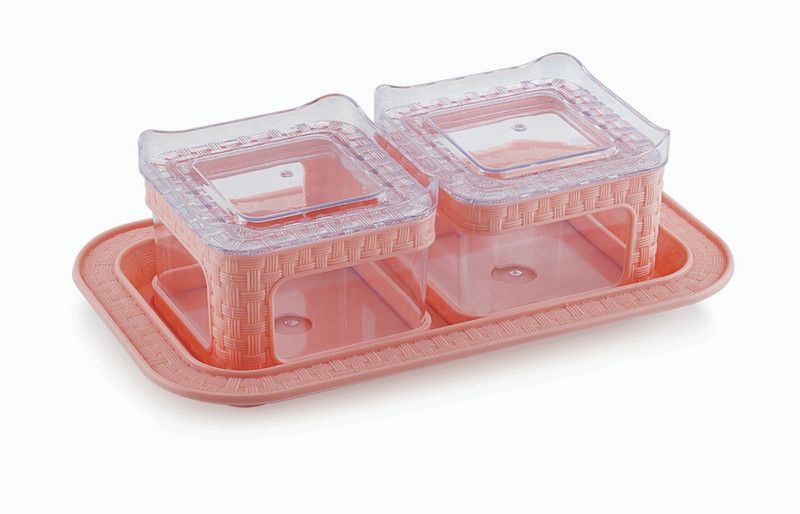 Liza Plastic Utility Container - 200 ml  (Pack of 3, Pink)