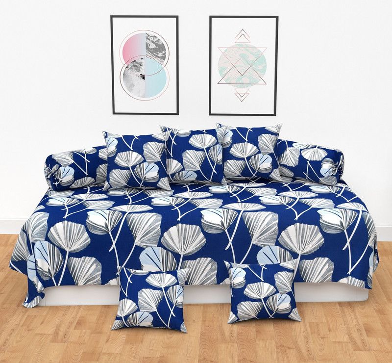 MEXICOT Polycotton Abstract Diwan Set  (Blue)
