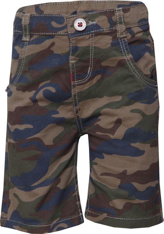 Short For Boys Casual Printed Cotton Blend  (Green, Pack of 1)