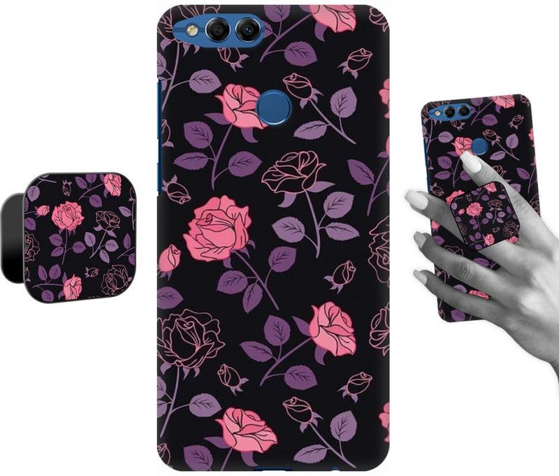 COBIERTAS Back Cover for Honor 7X  (Multicolor, Cases with Holder, Pack of: 1)