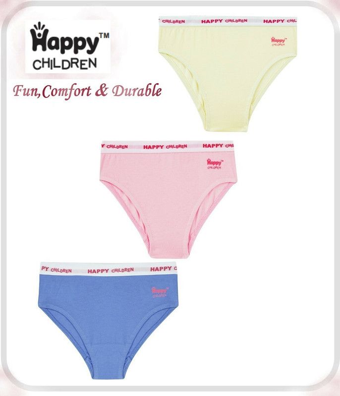 Panty For Girls  (Pink, Pack of 3)