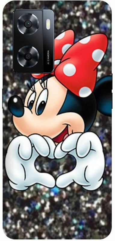 Dimora Back Cover for OPPO A 57e, MICKEYMICKEY MOUSE ARTCARTOON TEDDY DOLL  (Black, Hard Case, Pack of: 1)