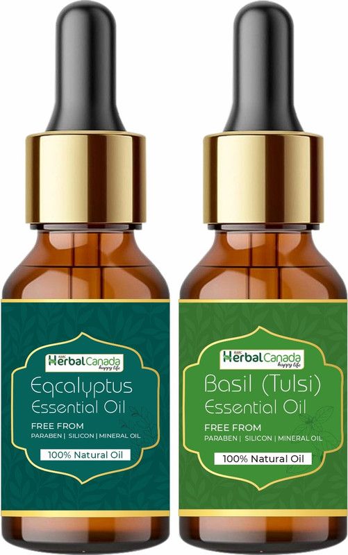 HARC Herbal Canada Eqcalyptus Oil(15ml ) + Tulsi (Basil) Oil(15ml )|100% Pure| Essential Combo Pack  (30 ml)