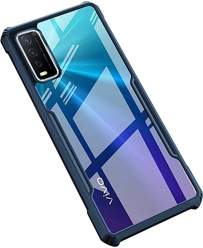 Yotech Back Cover for Vivo Y20A  (Black, Shock Proof)