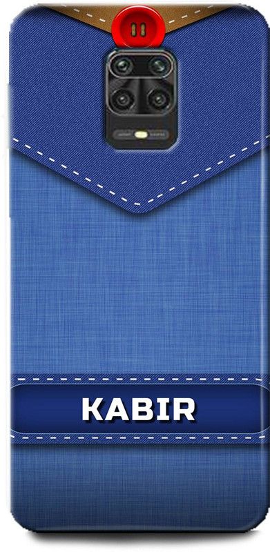WallCraft Back Cover for Redmi Note 9 Pro KABIR NAME, K LETTER, BLUE, JEANS, ALPHABET, DESIGN  (Multicolor, Dual Protection, Pack of: 1)
