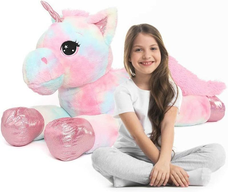 AVSHUB Super Soft Plush Cute Unicorn Toy for Kids - 70 cm Rainbow - 70 cm  (rainbow)