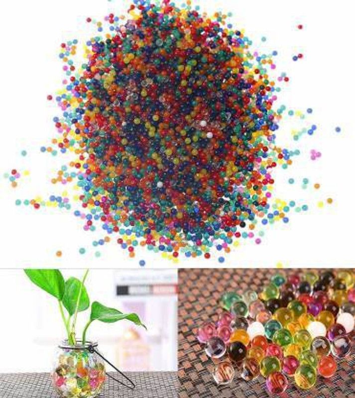 Crafts Haveli ( 50 Gram ) Multi-Colors Water Beads,Water Bullet Balls,Water Gel Beads,Magic Jelly Balls,Water Pearl Vase Filler Aqua Plant _8mm to 11 mm