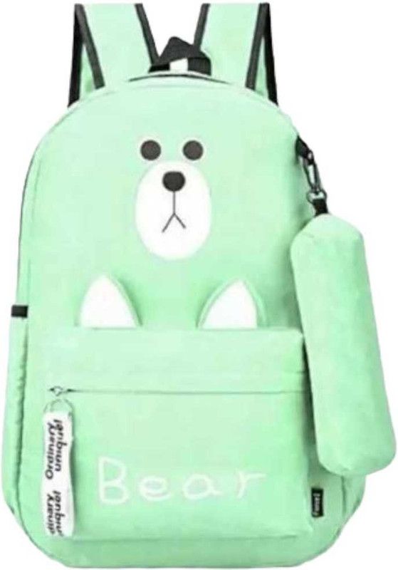 Medium 25 L Backpack Bear Design Backpack Stylish Backpack for Girls  (Green)