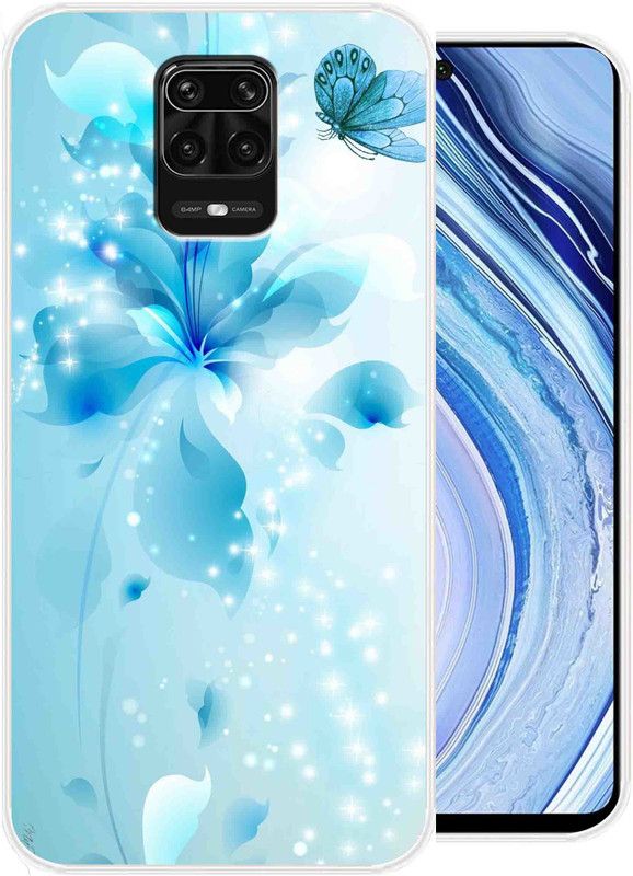 SuperQueen Back Cover for Redmi Note 9 Pro Max  (Blue, Flexible, Silicon, Pack of: 1)