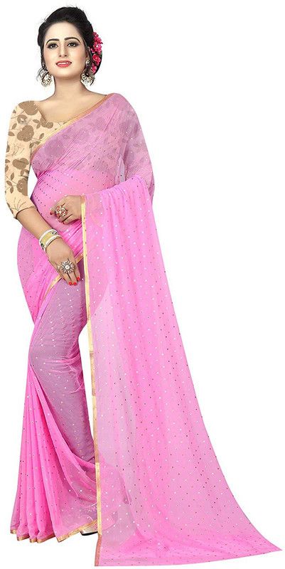 Self Design, Printed, Embellished Daily Wear Chiffon Saree  (Multicolor)