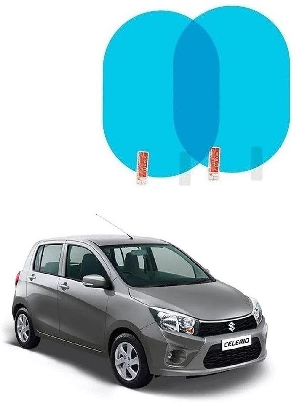 SPREADX Anti Glare-Fog Rainproof Car mirror Protective Film2pc for MarutiSuzukiCelerioT2 Car Mirror Rain Blocker  (White)