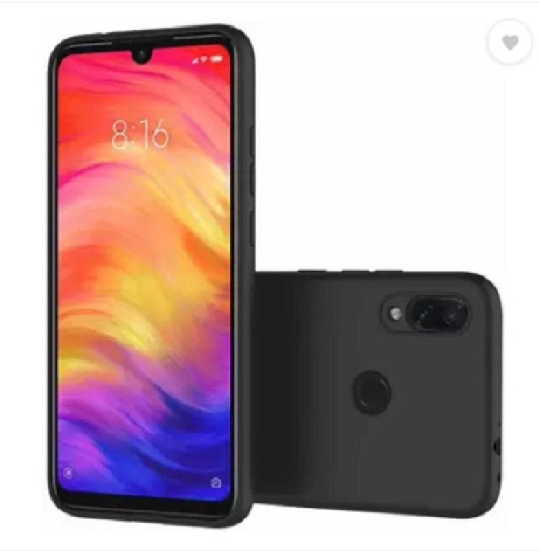 SravAlikA Back Cover for Redmi Note 7 Pro  (Black, Grip Case, Pack of: 1)