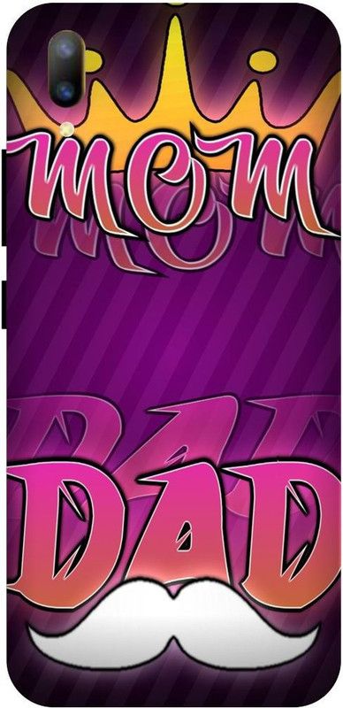 THE NARAYANA COLLECTIONS Back Cover for VIVO V11 PRO-1804-MOM,DAD,KING,CROWN,LOVE,MAA,PAPA  (Multicolor, Hard Case, Pack of: 1)